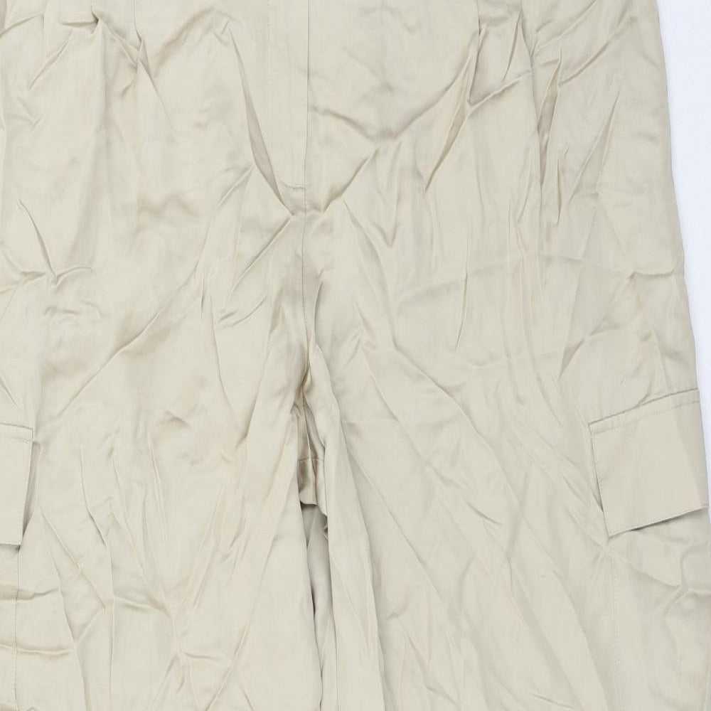 Autograph Womens Gold Viscose Trousers Size 20 Regular Hook & Eye