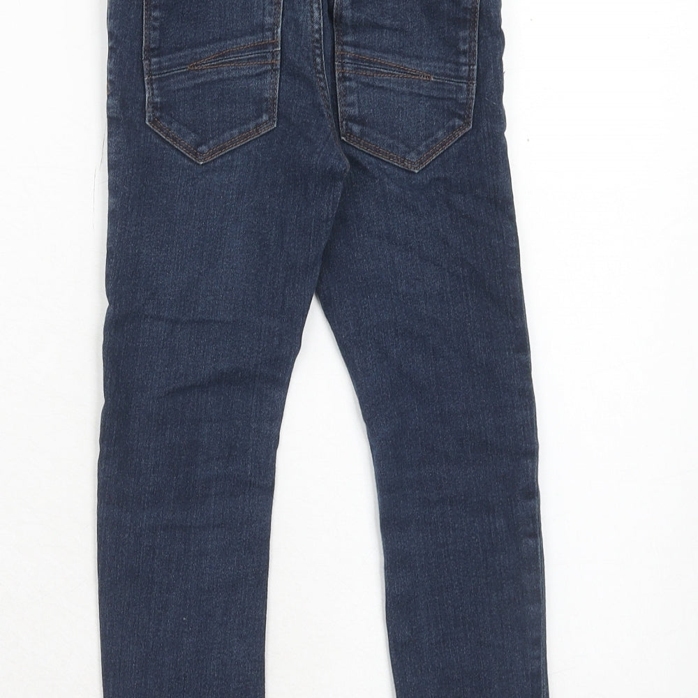 NEXT Boys Blue Cotton Straight Jeans Size 4-5 Years Regular Zip