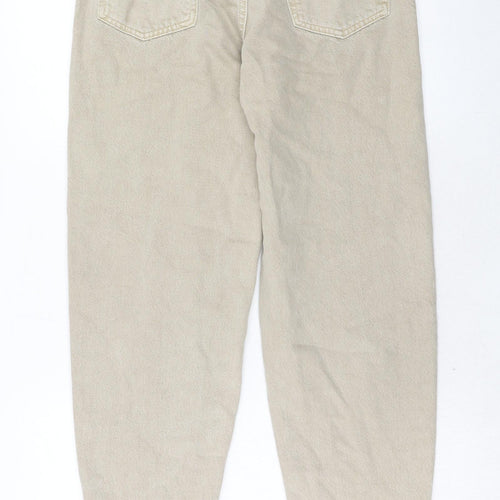 Topshop Womens Beige Cotton Boyfriend Jeans Size 26 in L32 in Regular Button