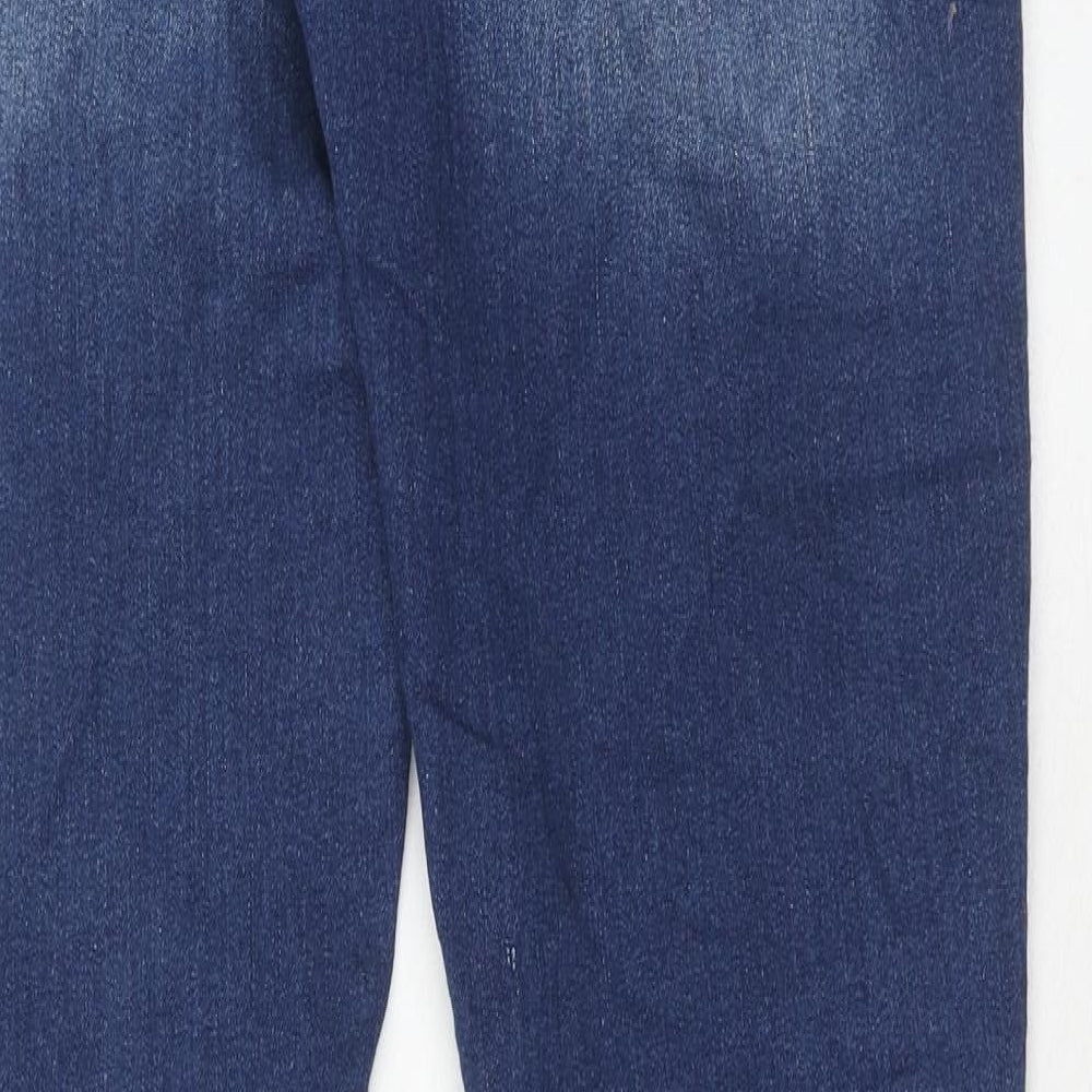 Dorothy Perkins Womens Blue Cotton Skinny Jeans Size 12 Regular Zip