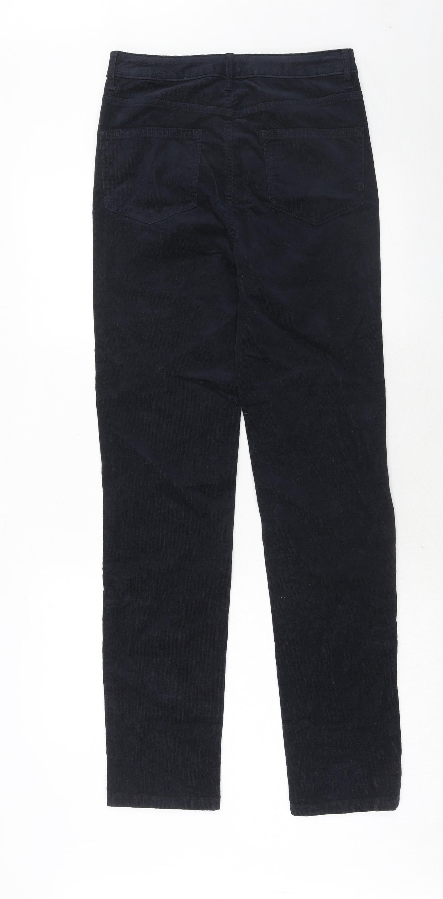 NEXT Womens Blue Cotton Trousers Size 10 Regular Zip