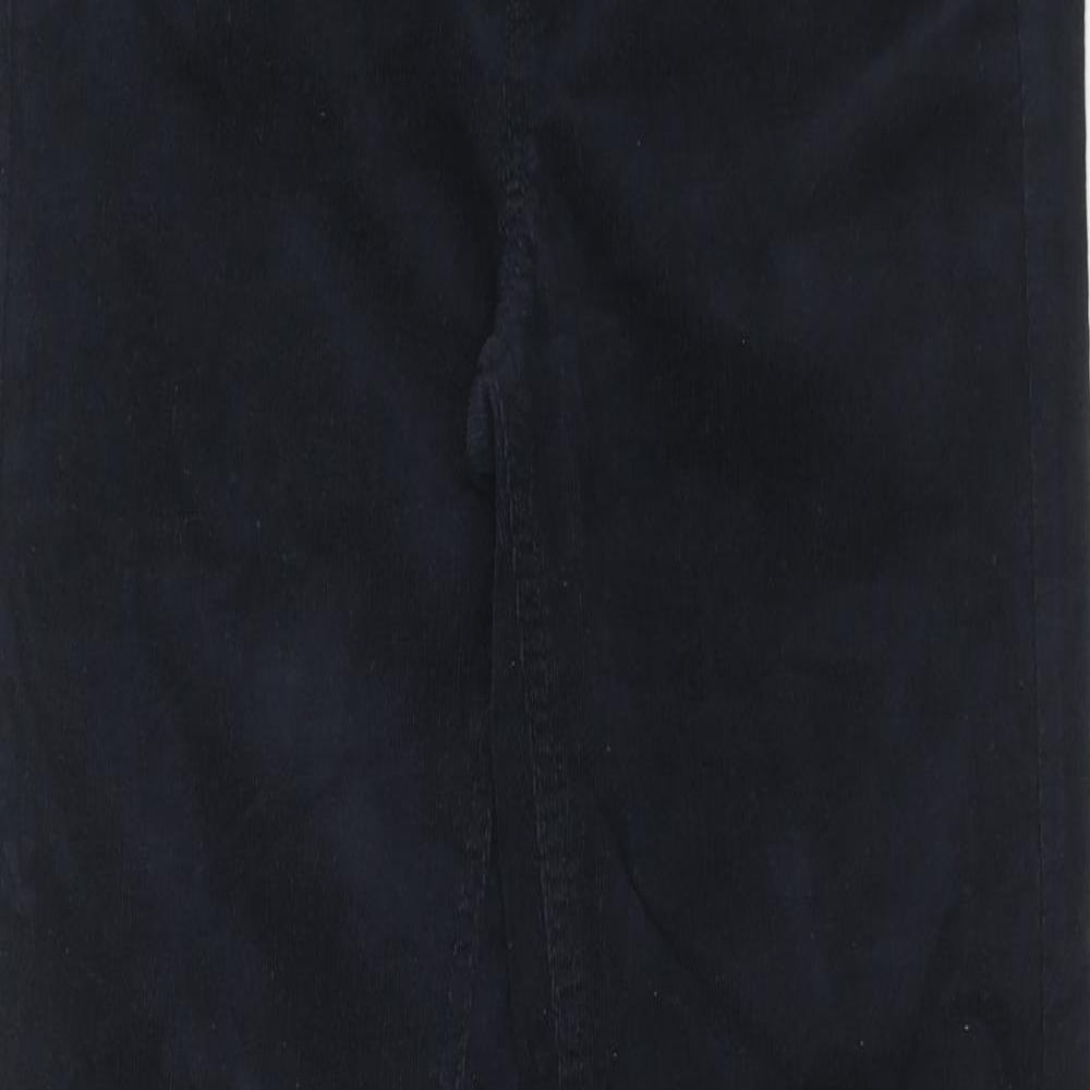 NEXT Womens Blue Cotton Trousers Size 10 Regular Zip