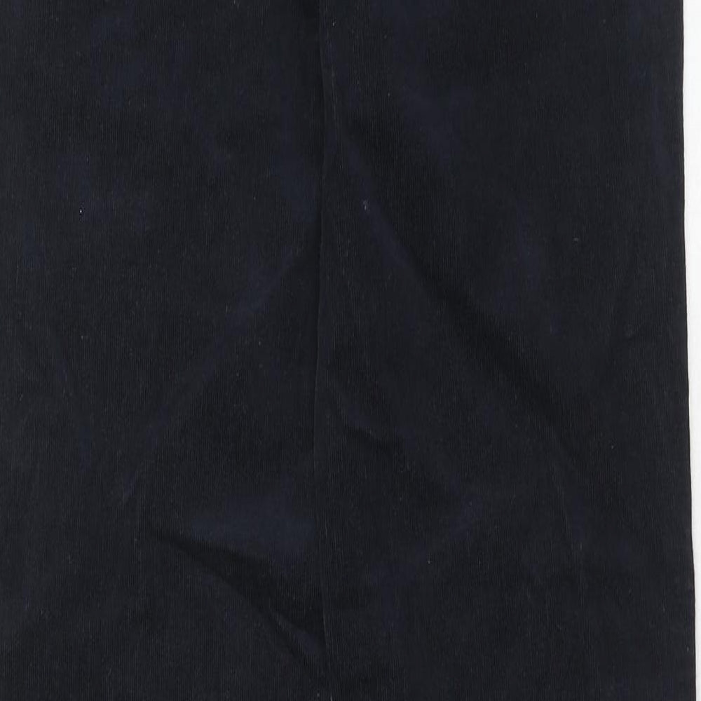NEXT Womens Blue Cotton Trousers Size 10 Regular Zip
