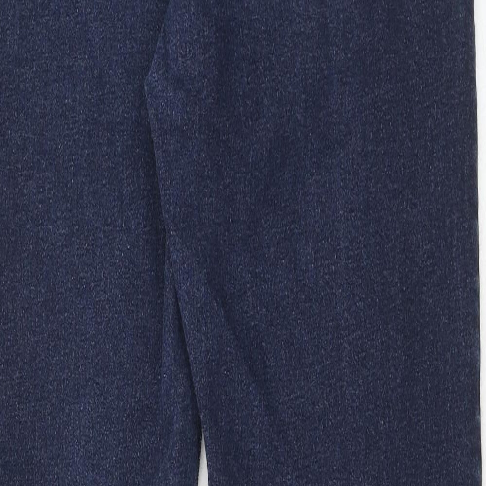 Marks and Spencer Womens Blue Cotton Skinny Jeans Size 12 Regular Zip