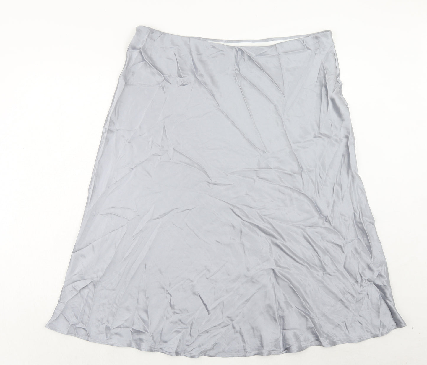 Marks and Spencer Womens Grey Viscose Swing Skirt Size 22