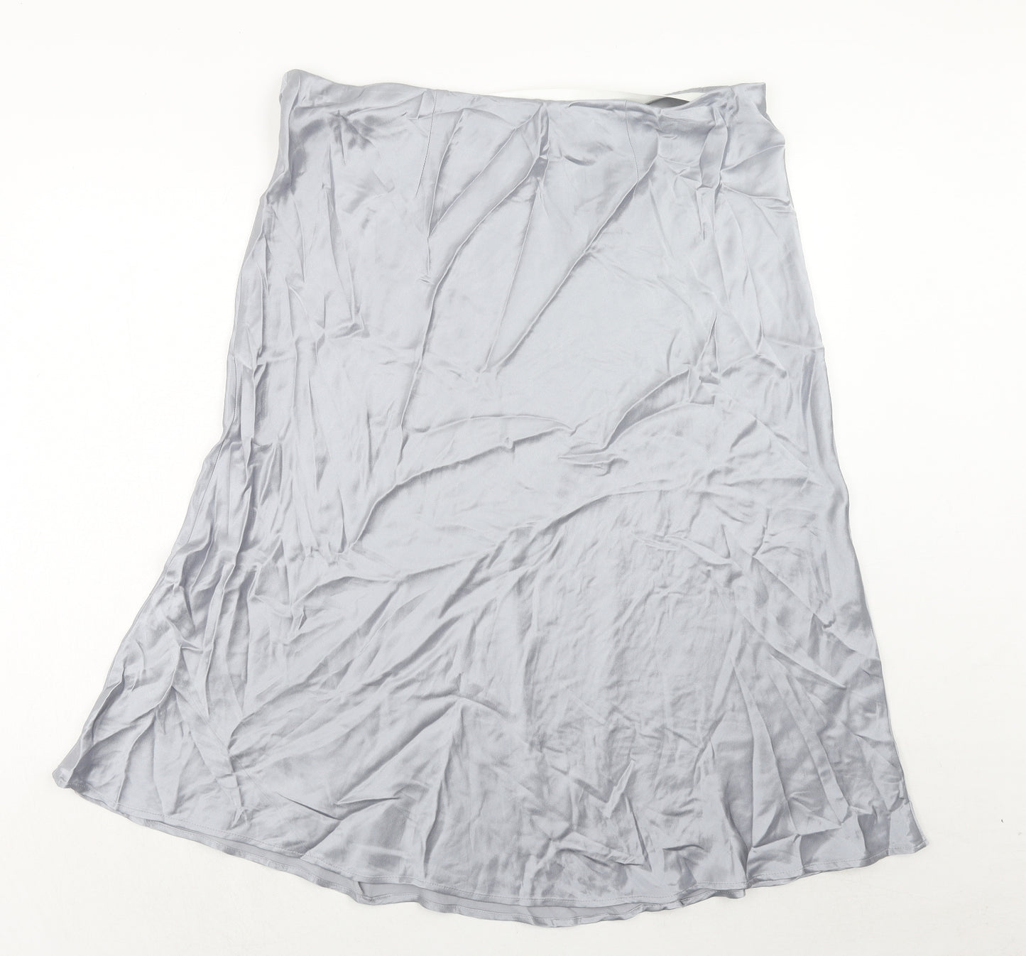 Marks and Spencer Womens Grey Viscose Swing Skirt Size 22