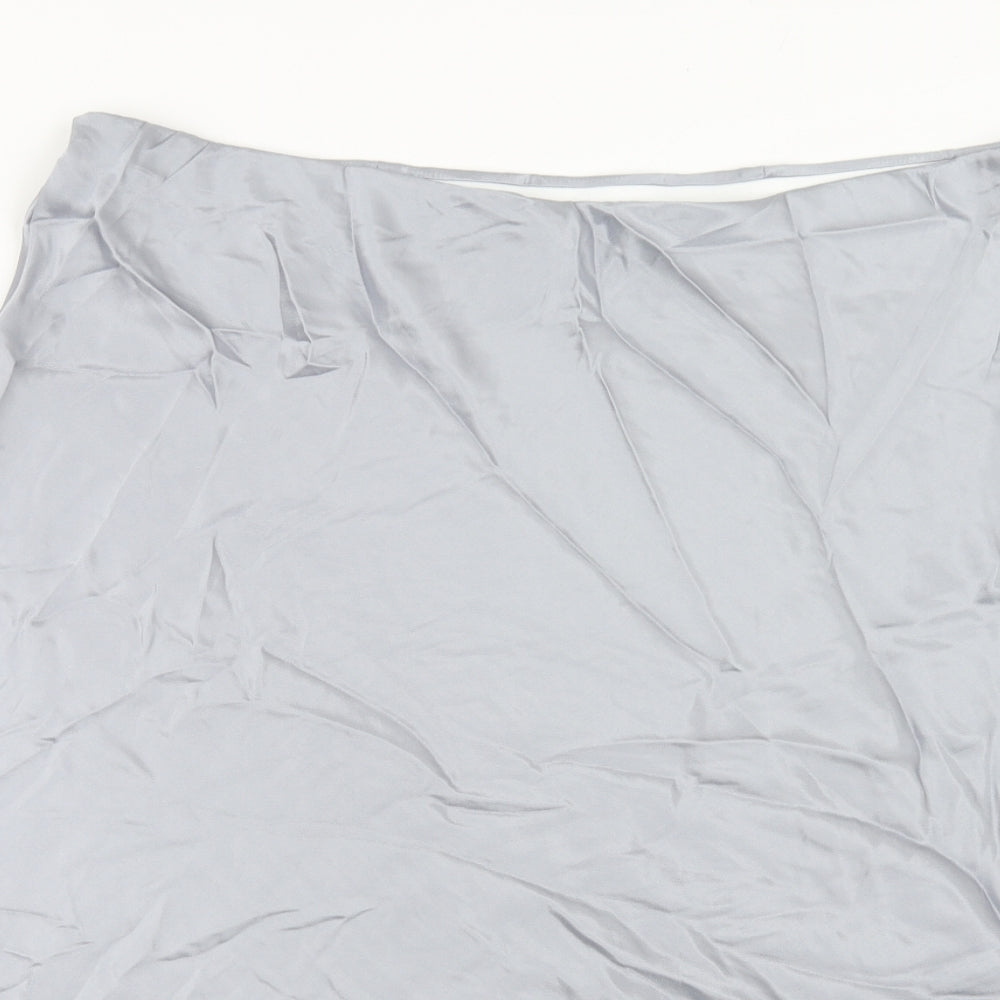 Marks and Spencer Womens Grey Viscose Swing Skirt Size 22