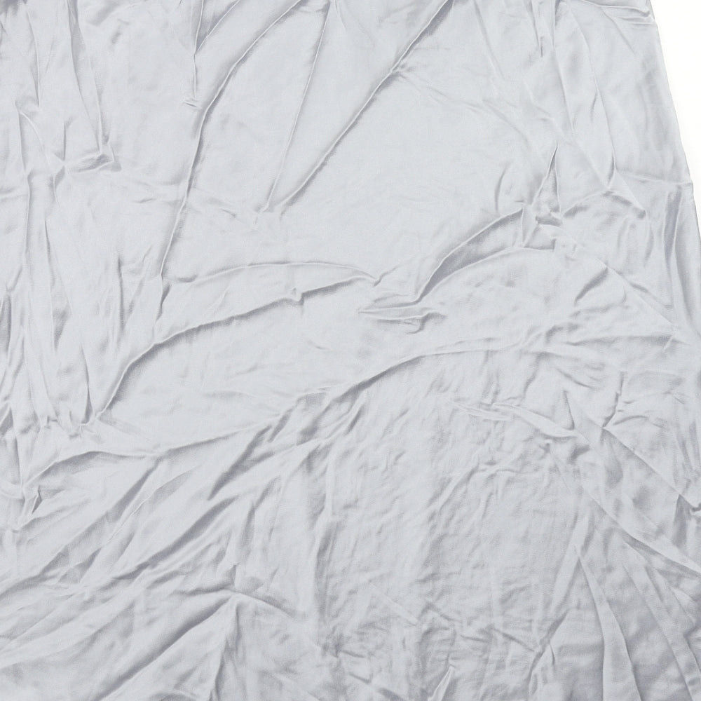 Marks and Spencer Womens Grey Viscose Swing Skirt Size 22