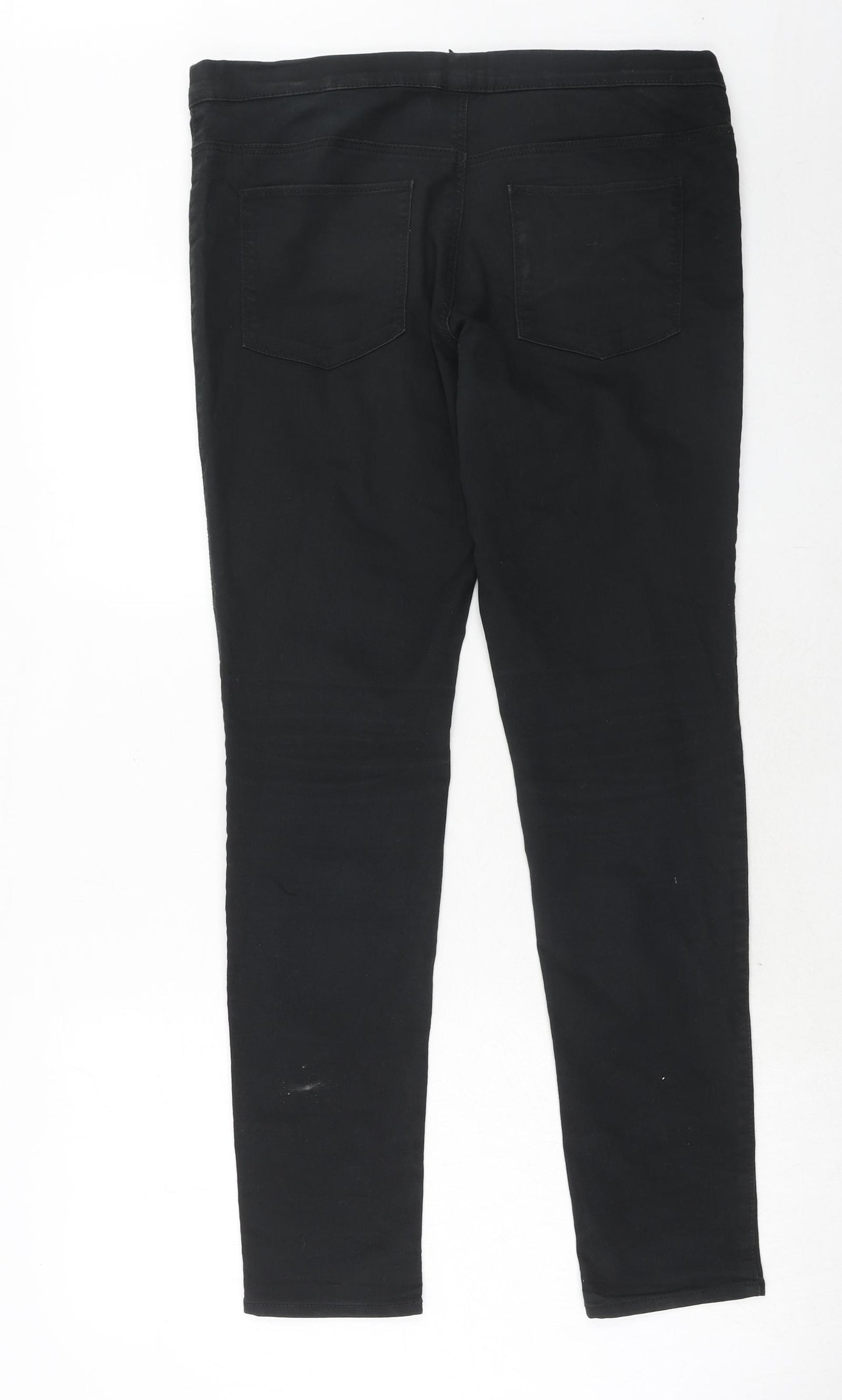 H&M Womens Black Cotton Skinny Jeans Size 16 Regular