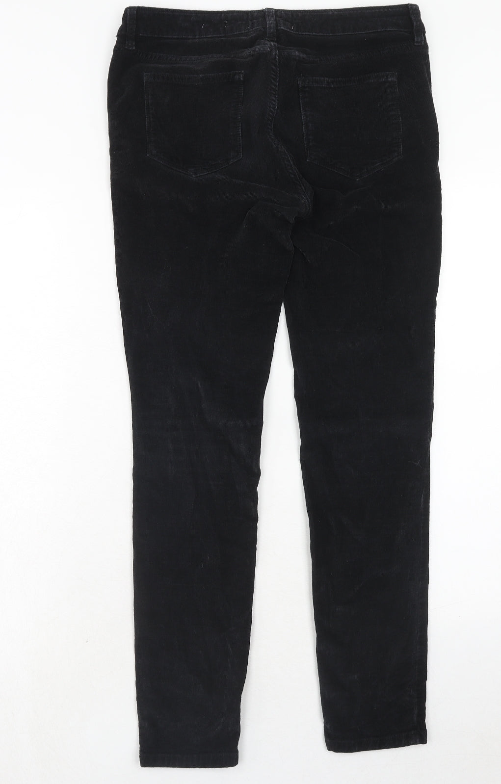 Fat Face Womens Black Cotton Trousers Size 10 Regular Zip