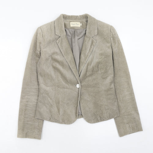 Part Two Womens Beige Cotton Jacket Blazer Size 10