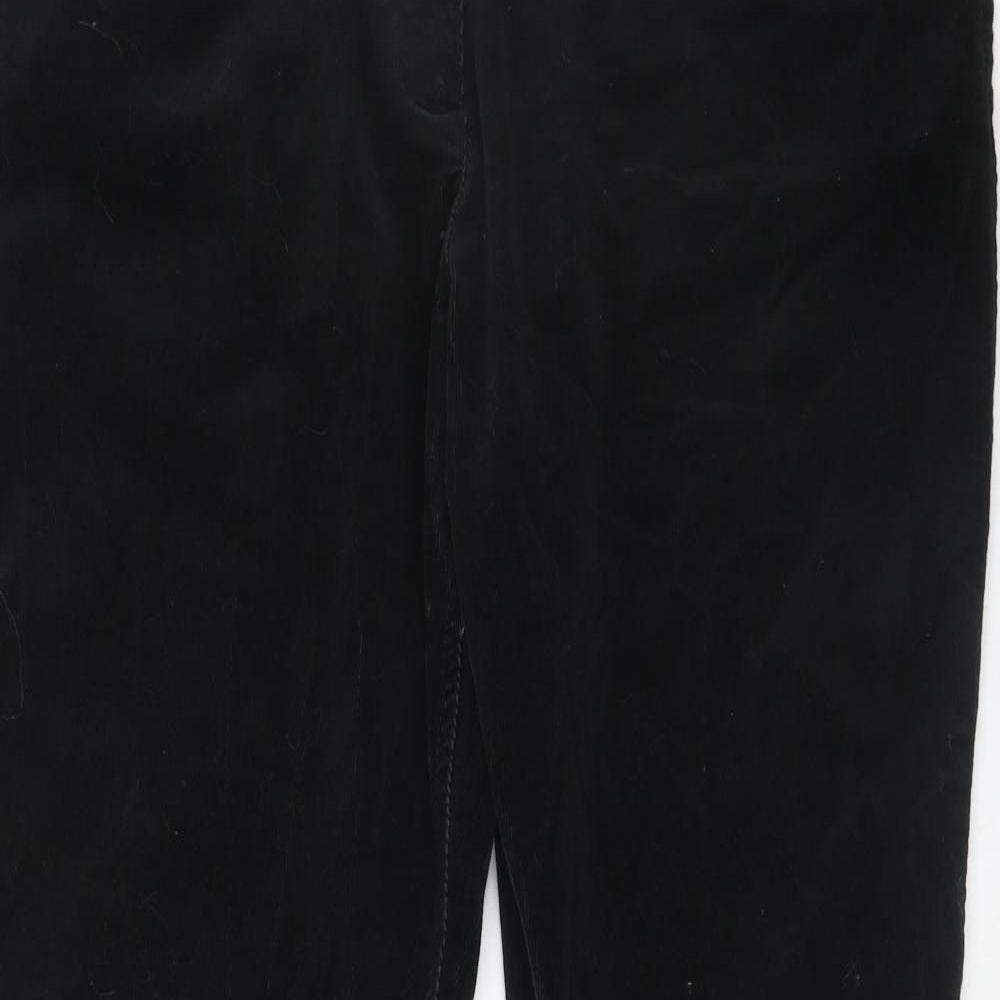 Roman Womens Black Cotton Trousers Size 20 Regular Zip