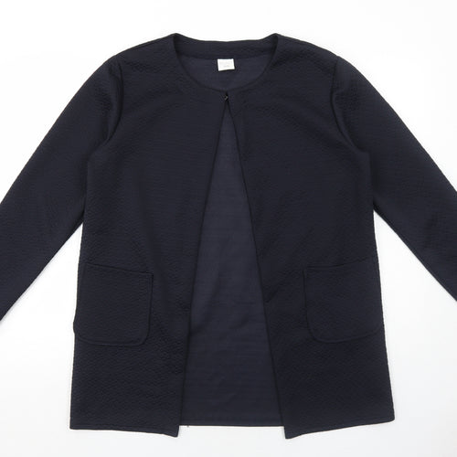Gabriella Vicenza Womens Blue Jacket Blazer Size 10 Hook & Eye