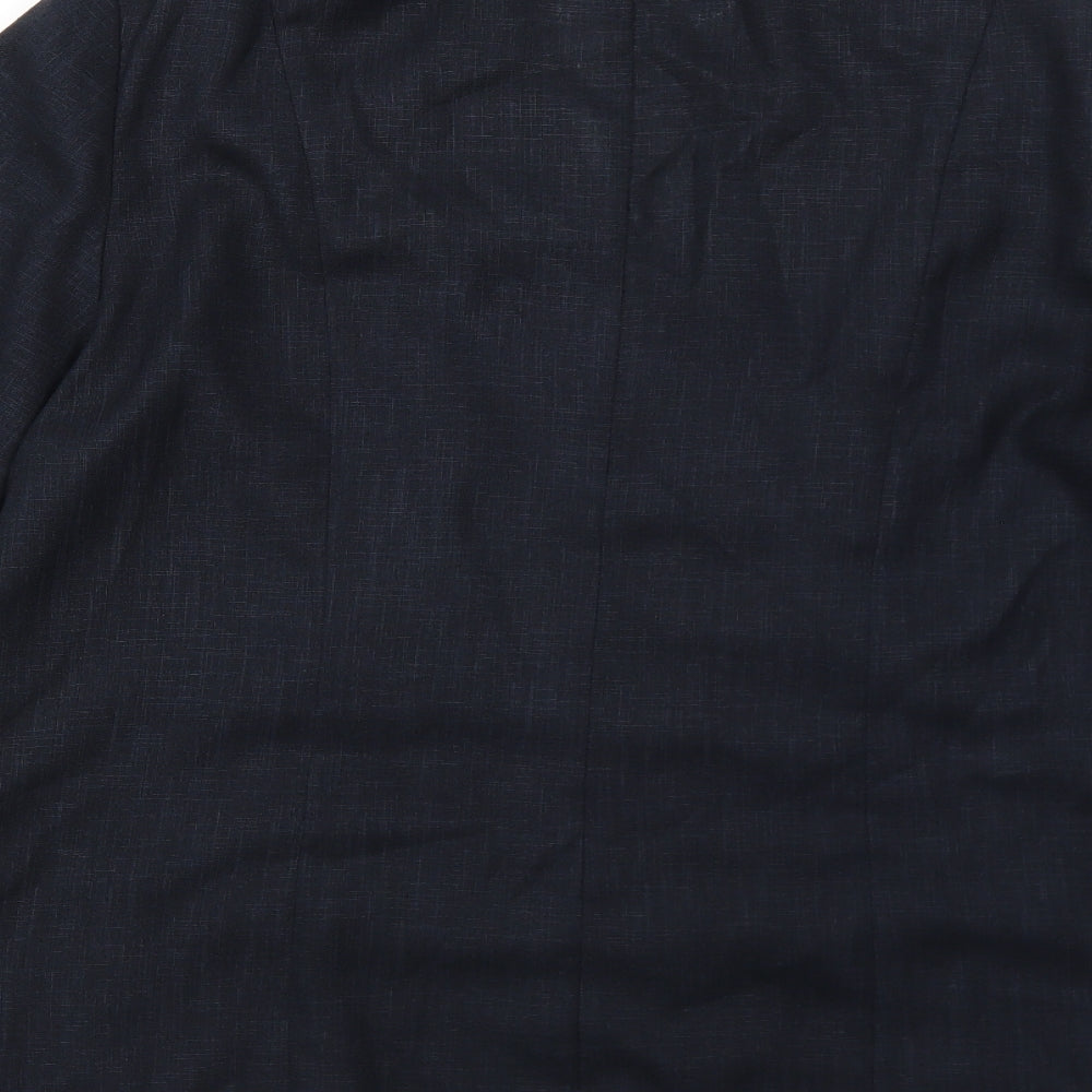 ELVI Womens Blue Jacket Blazer Size 16 Button