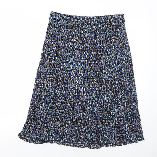 Julipa Womens Black Geometric Polyester Swing Skirt Size 16