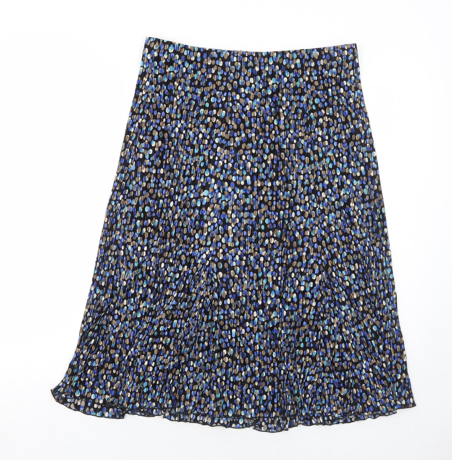 Julipa Womens Black Geometric Polyester Swing Skirt Size 16