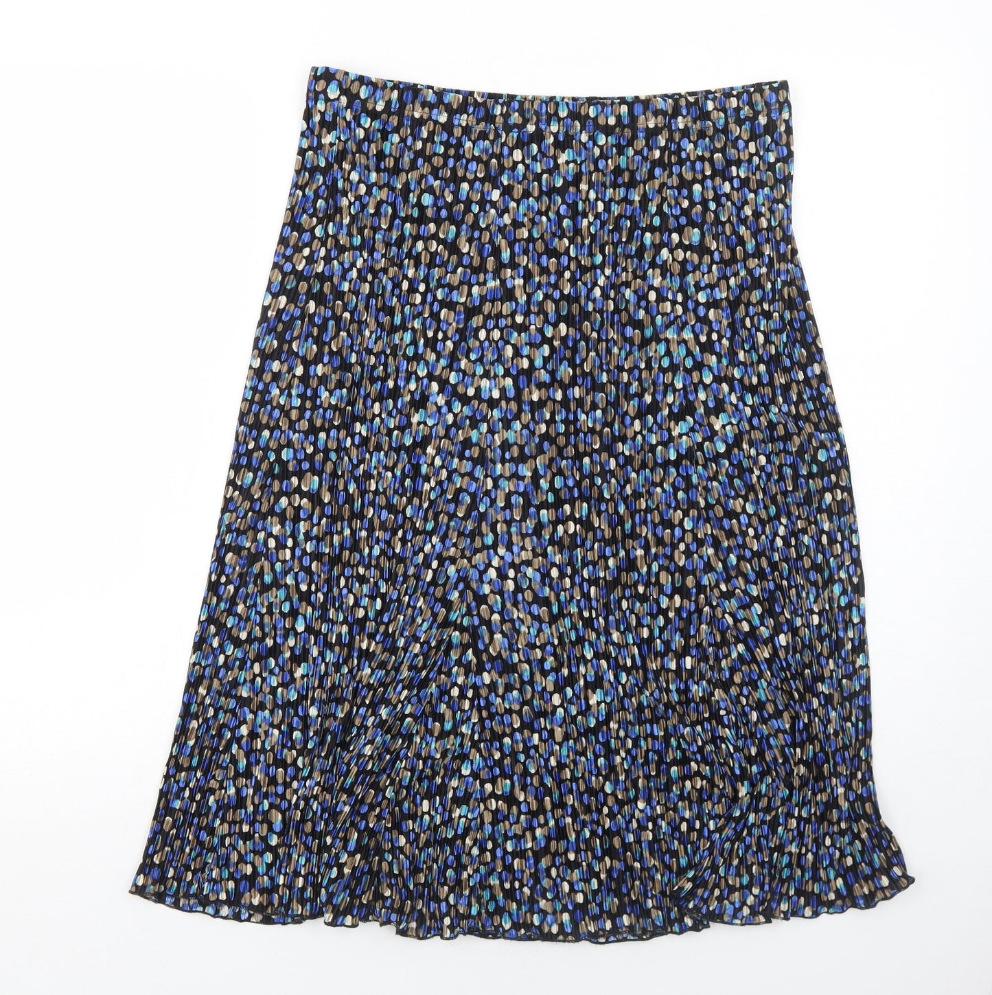 Julipa Womens Black Geometric Polyester Swing Skirt Size 16