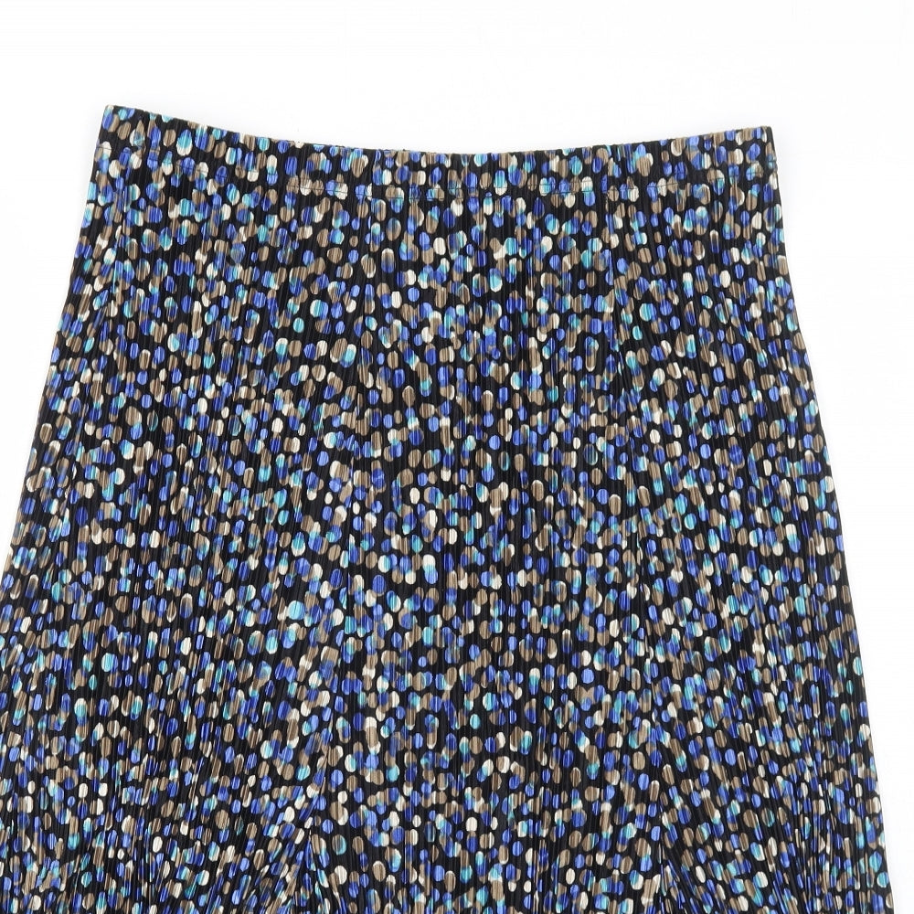 Julipa Womens Black Geometric Polyester Swing Skirt Size 16