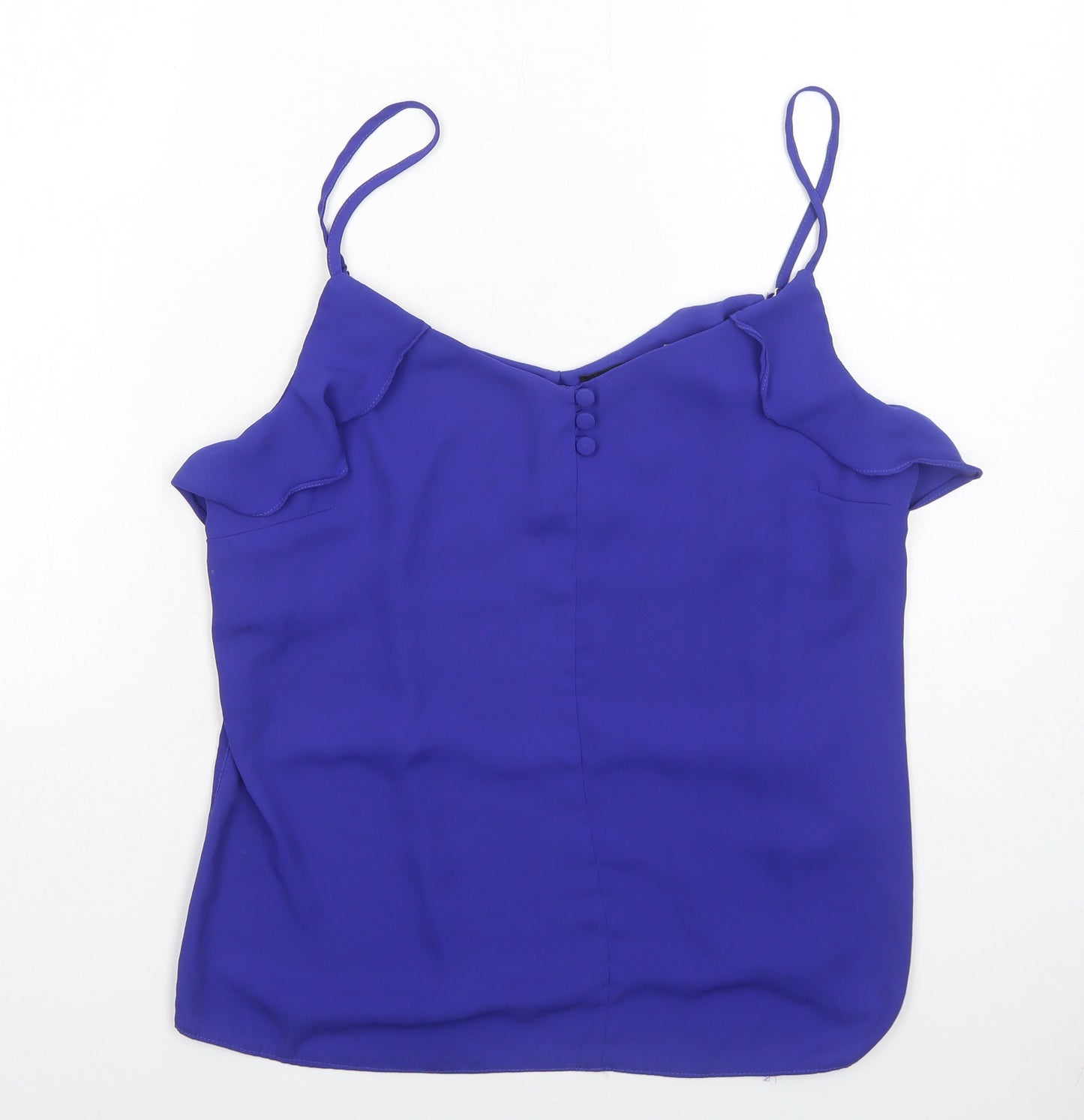 Dorothy Perkins Womens Blue Polyester Basic Tank Size 16 V-Neck