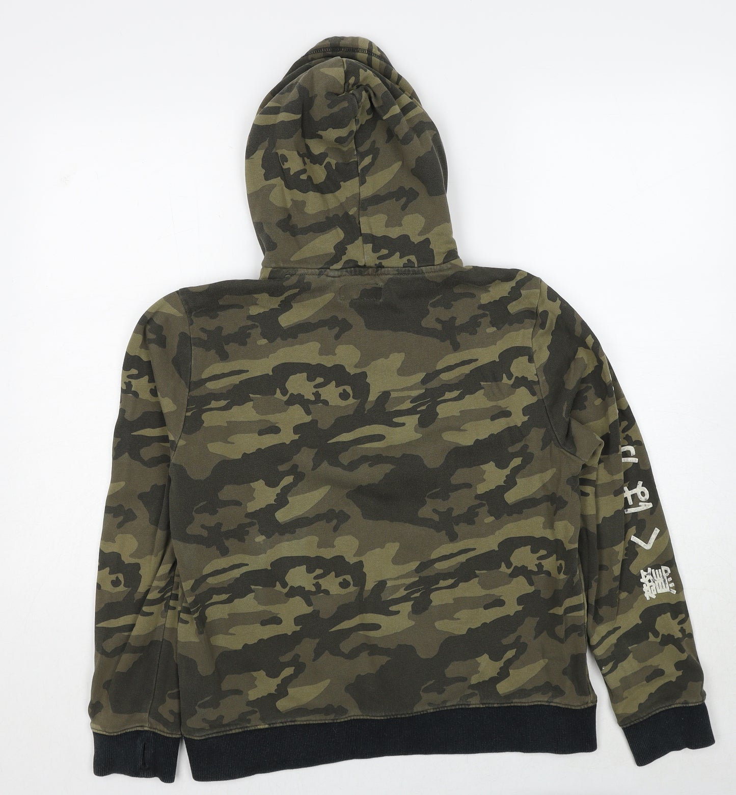 NEXT Boys Green Camouflage Cotton Pullover Hoodie Size 14 Years Pullover - Tokyo