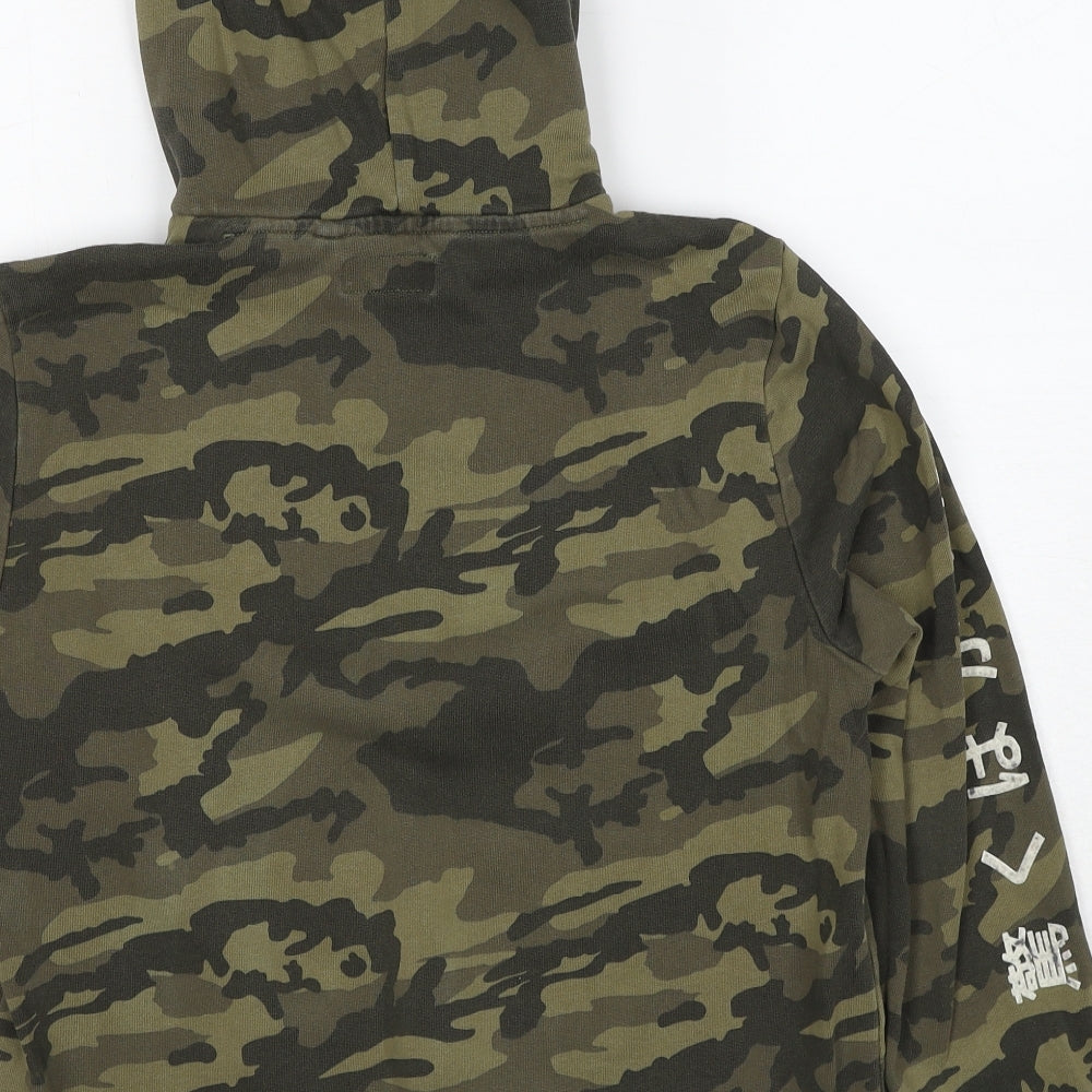 NEXT Boys Green Camouflage Cotton Pullover Hoodie Size 14 Years Pullover - Tokyo