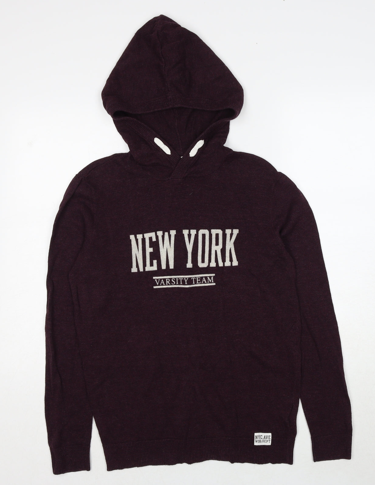 H&M Boys Red Cotton Pullover Hoodie Size 14-15 Years Pullover - New York