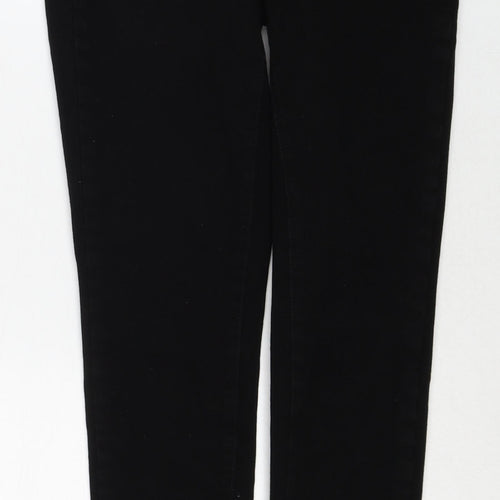 NEXT Womens Black Cotton Skinny Jeans Size 10 Regular Zip