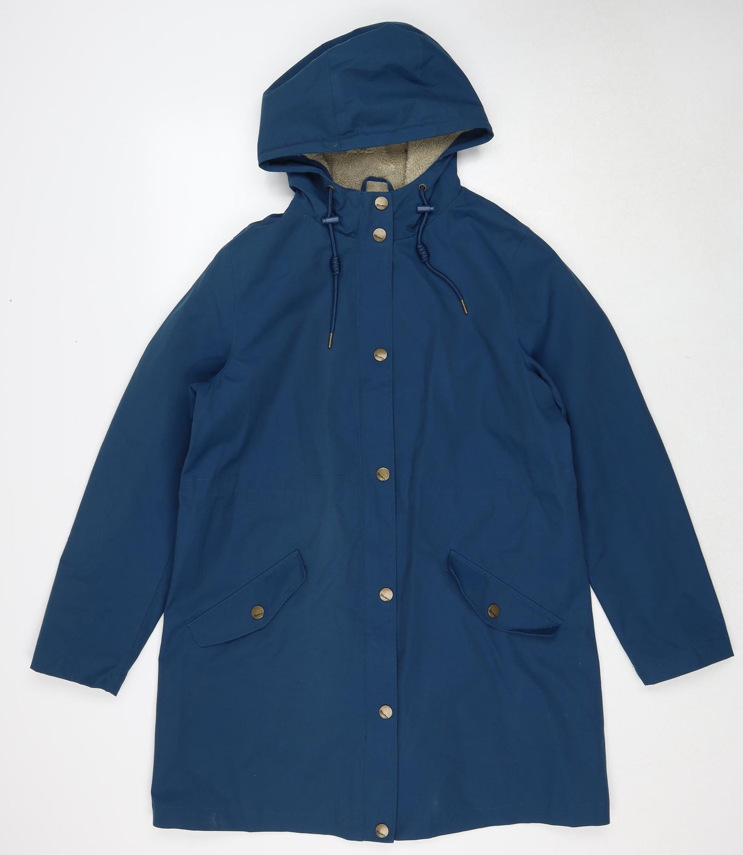 MANTARAY PRODUCTS Womens Blue Rain Coat Coat Size 14 Zip
