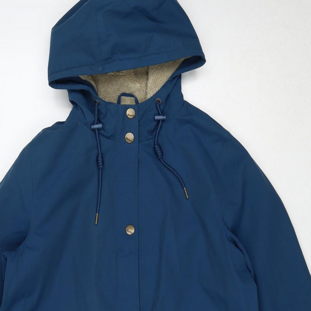MANTARAY PRODUCTS Womens Blue Rain Coat Coat Size 14 Zip
