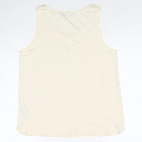 Marks and Spencer Womens Beige Polyester Camisole Tank Size 10 Round Neck