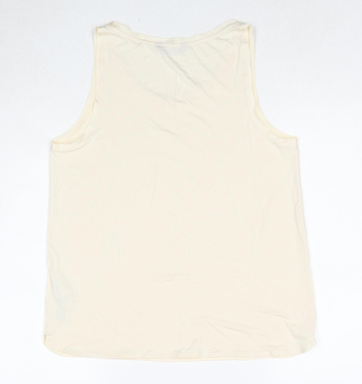 Marks and Spencer Womens Beige Polyester Camisole Tank Size 10 Round Neck