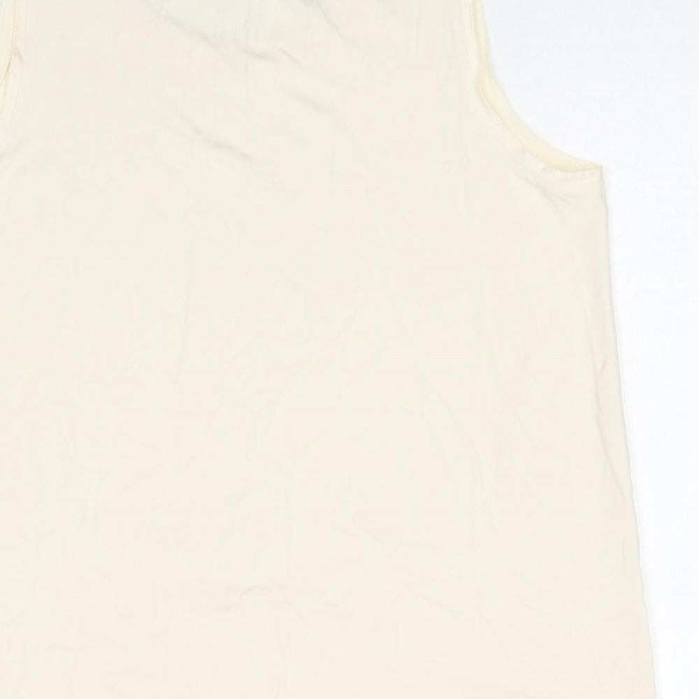 Marks and Spencer Womens Beige Polyester Camisole Tank Size 10 Round Neck