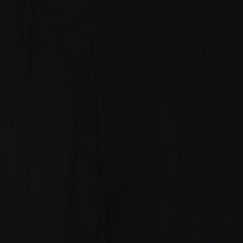 Marks and Spencer Womens Black Polyester Trousers Size 16 Regular Zip