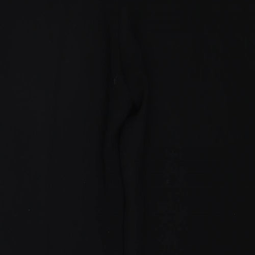 Marks and Spencer Womens Black Polyester Trousers Size 16 Regular Zip