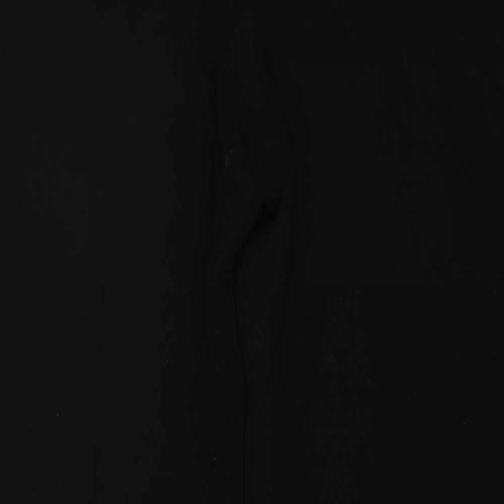 Marks and Spencer Womens Black Polyester Trousers Size 16 Regular Zip