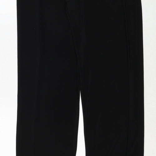 PRETTYLITTLETHING Womens Black Polyester Trousers Size 10 Regular