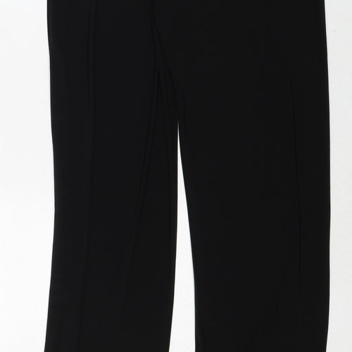 PRETTYLITTLETHING Womens Black Polyester Trousers Size 10 Regular