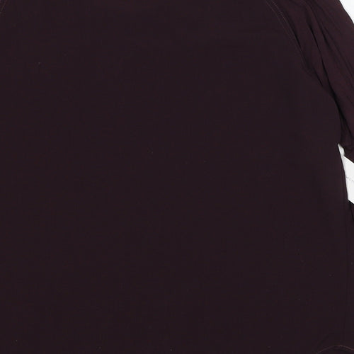 French Connection Womens Brown Viscose Basic Blouse Size 8 Round Neck