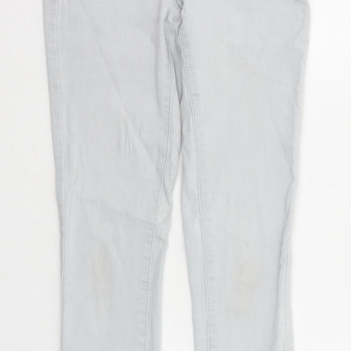 NEXT Womens Grey Cotton Jegging Jeans Size 6 Regular Zip