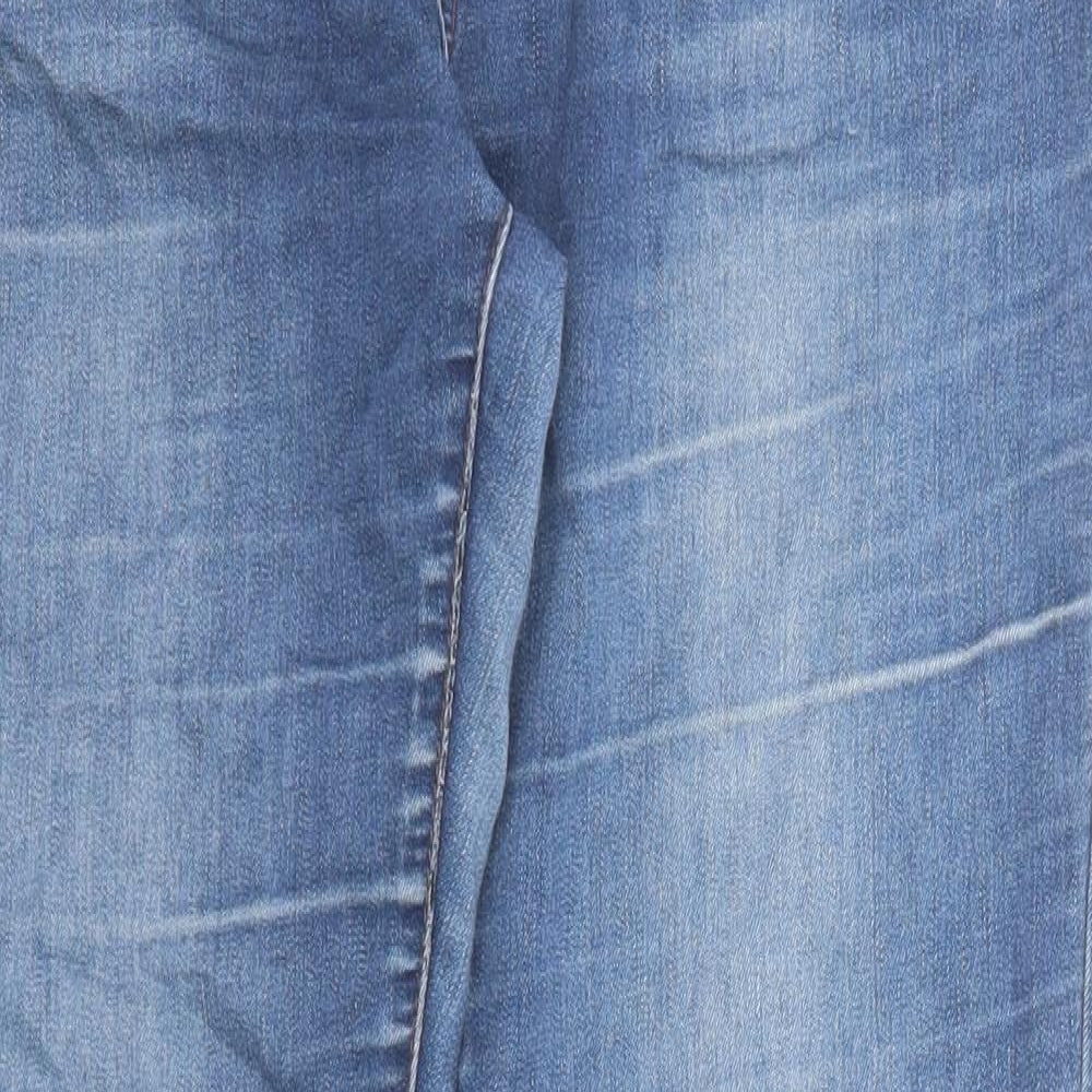 NEXT Womens Blue Cotton Skinny Jeans Size 12 Regular Zip