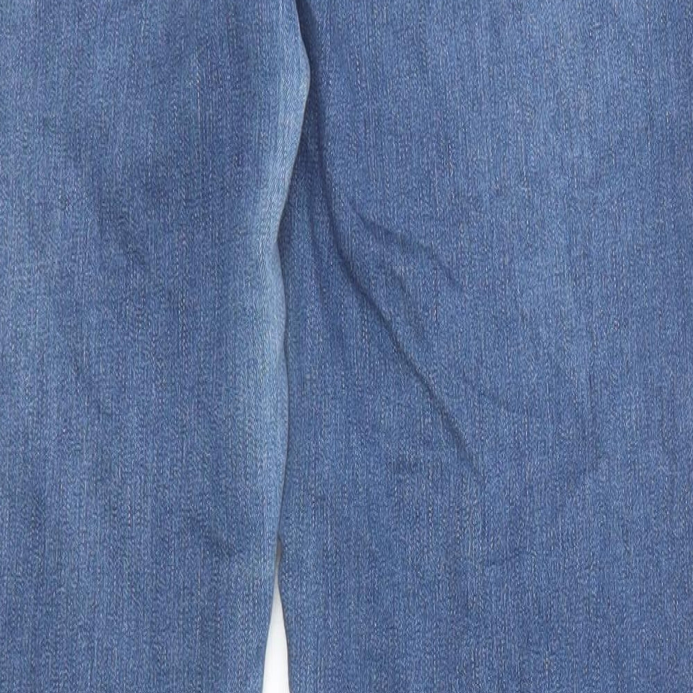 NEXT Womens Blue Cotton Skinny Jeans Size 12 Regular Zip