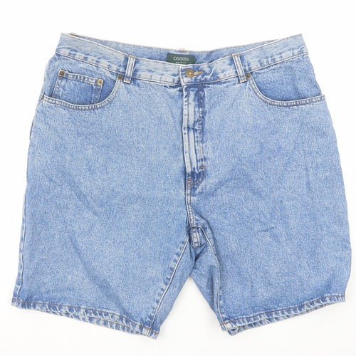 C&A Mens Blue Cotton Chino Shorts Size 40 in Regular Zip