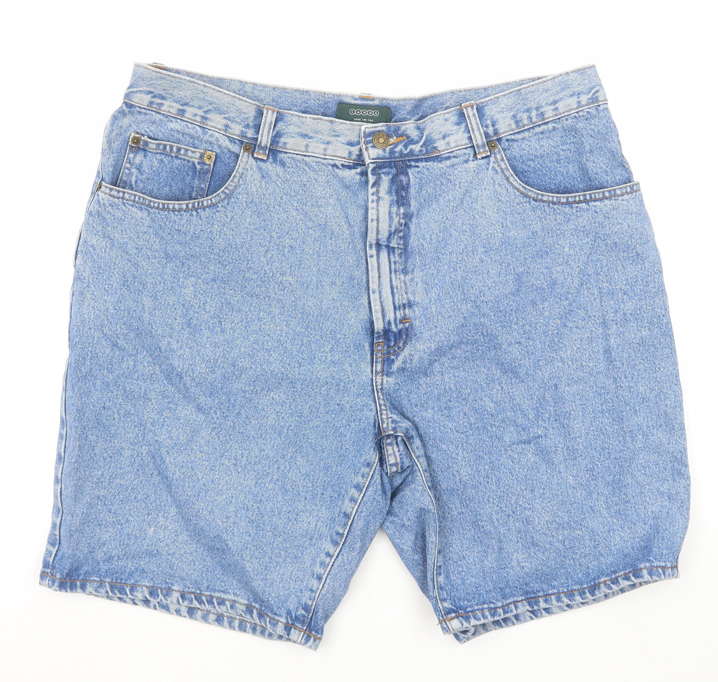 C&A Mens Blue Cotton Chino Shorts Size 40 in Regular Zip