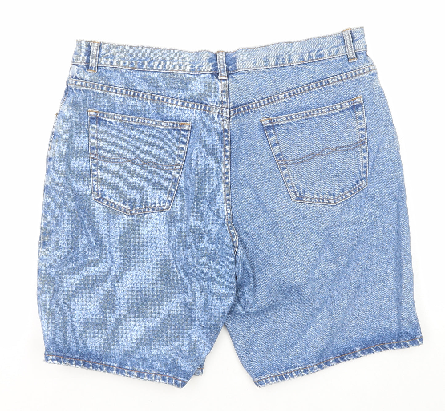 C&A Mens Blue Cotton Chino Shorts Size 40 in Regular Zip