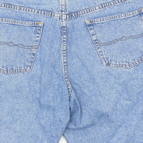 C&A Mens Blue Cotton Chino Shorts Size 40 in Regular Zip
