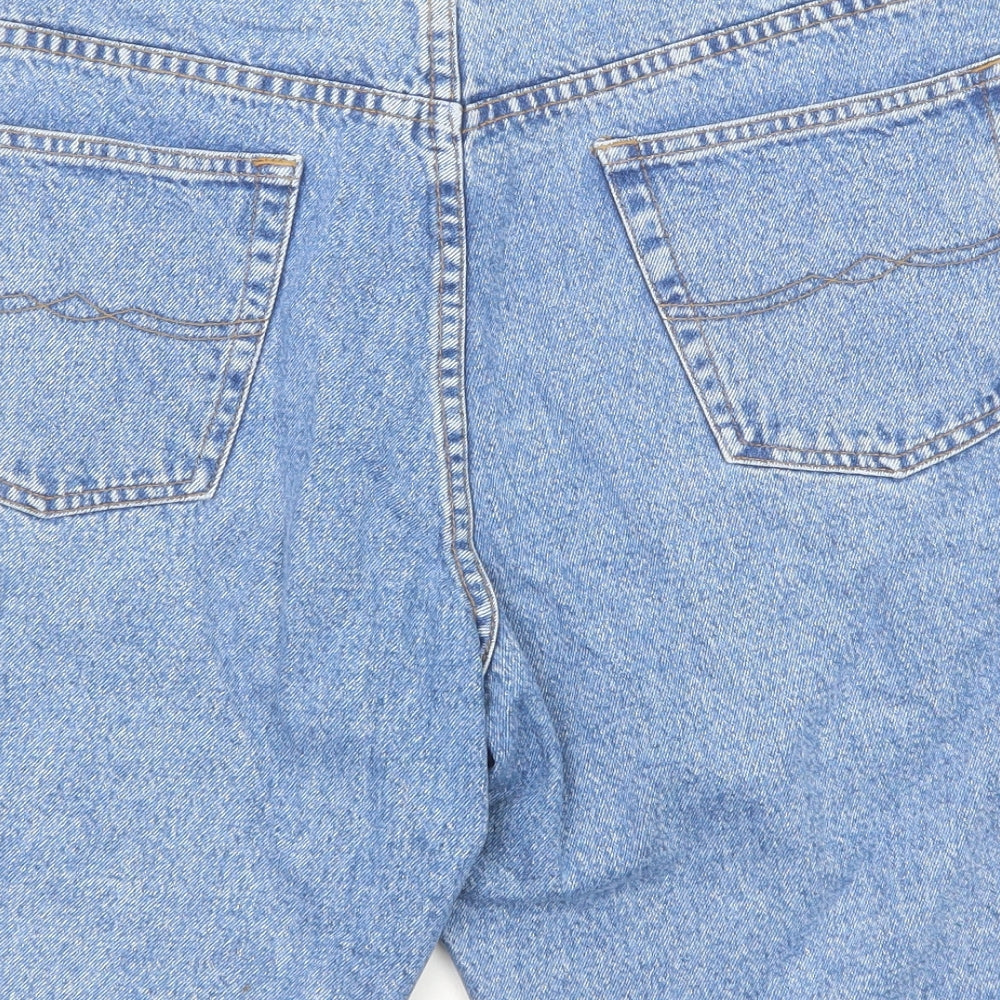 C&A Mens Blue Cotton Chino Shorts Size 40 in Regular Zip