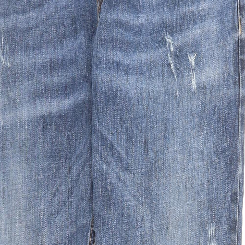 Crosshatch Mens Blue Cotton Straight Jeans Size 34 in Regular Zip