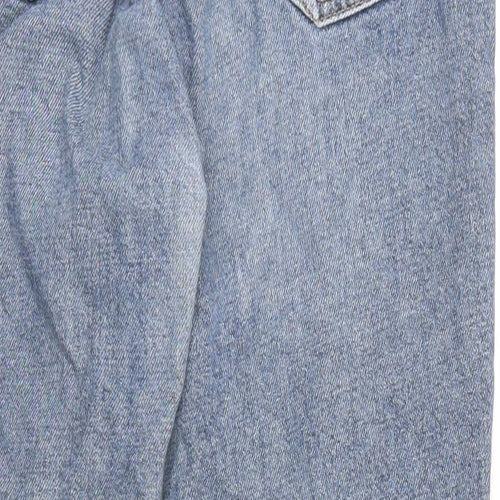Topshop Womens Blue Cotton Straight Jeans Size 26 in L30 in Regular Zip
