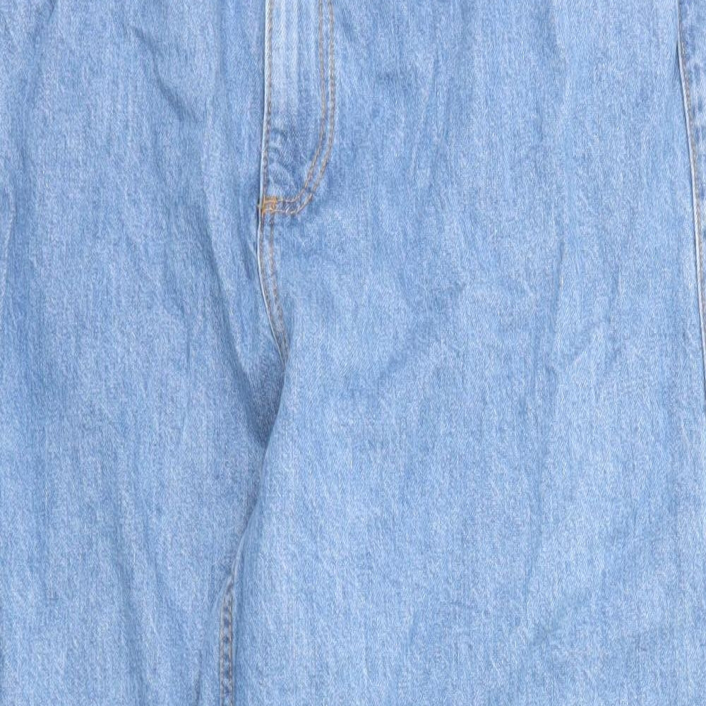 Autograph Womens Blue Cotton Tapered Jeans Size 18 Regular Zip