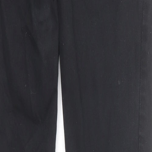Villa Womens Black Cotton Straight Jeans Size M Regular Zip